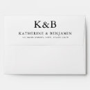 Search for monogrammed wedding envelopes Modern