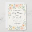 Search for elegant watercolor floral baby shower invitations Pastel