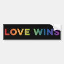 Search for love wins bumper stickers Rainbow