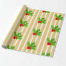 Search for red green gold wrapping paper Holly