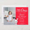 Search for turning one birthday invitations Rabbit