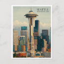 Search for washington cityscape postcards Watercolor