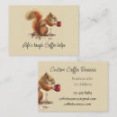 Search for squirrels business cards Coffee