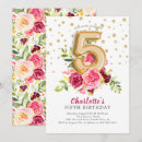 Search for 5th birthday invitations Girly