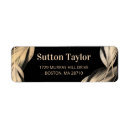 Search for gold feather return address labels Elegant