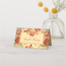 Search for red rose place cards Vintage