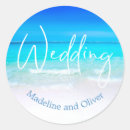 Search for modern beach wedding stickers Sand