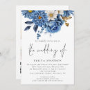 Search for navy blue floral wedding invitations Flowers