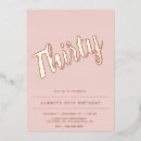 Search for rose gold thirty birthday invitations Cheers to 30 years