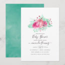 Search for pink and mint baby shower invitations Gold