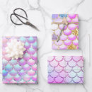 Search for mermaid scales wrapping paper Kids