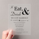 Search for we eloped wedding invitations Black and white