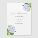 Search for purple hydrangea save the dates Blue