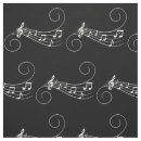 Search for music notes fabric White