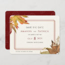 Search for fall leaves save the dates Autumn