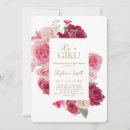 Search for red baby girl shower invitations Elegant