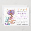 Search for african american mermaid baby shower invitations Under the sea