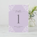Search for wedding table cards Lavender