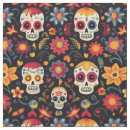 Search for day of the dead fabric Sugar skull