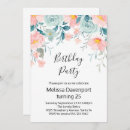 Search for flower border birthday invitations Botanical