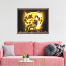 Search for wolf canvas prints Moon