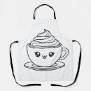 Search for coffee cup aprons Illustration