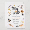 Search for monsters halloween invitations Trick or treat