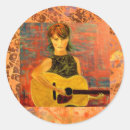 Search for acoustic guitar player stickers Rock