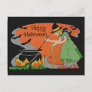 Search for vintage happy halloween postcards Witch