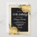 Search for glitter 40th birthday invitations Party