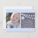 Search for child 1st birthday invitations Polka dots