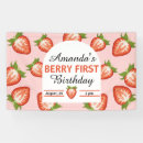 Search for berry first birthday banners Pink