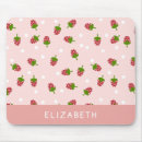 Search for pink strawberry mousepads Girly