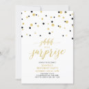 Search for glitter confetti birthday invitations Black
