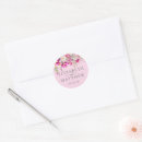 Search for pink floral wedding stickers Watercolor