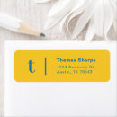 Search for blue and yellow return address labels Professional