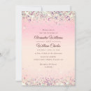 Search for rose gold confetti wedding invitations Glitter
