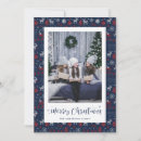 Search for red white and blue christmas cards Santa