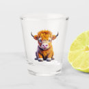 Search for cow shot glasses Highland cows