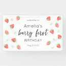 Search for berry first birthday banners Party