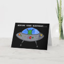 Search for funny alien birthday cards Ufo