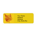 Search for red maple leaf return address labels Leaves