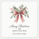 Search for red ribbon bow stickers Merry christmas