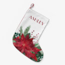 Search for poinsettia christmas stockings Rustic
