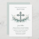 Search for foliage christening invitations Watercolor