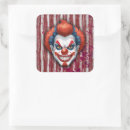 Search for evil clown stickers Face