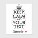 Search for keep calm crown stickers Funny