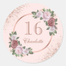 Search for blush gold stickers Sweet 16