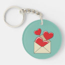 Search for love letter key rings Red