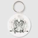 Search for heart wing rounded key rings Faith